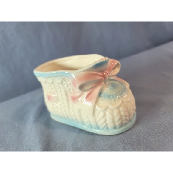 Japan Baby Shoe Nursery Newborn Bootie Vintage 1960s Nursery Decor - Picture 1 of 7